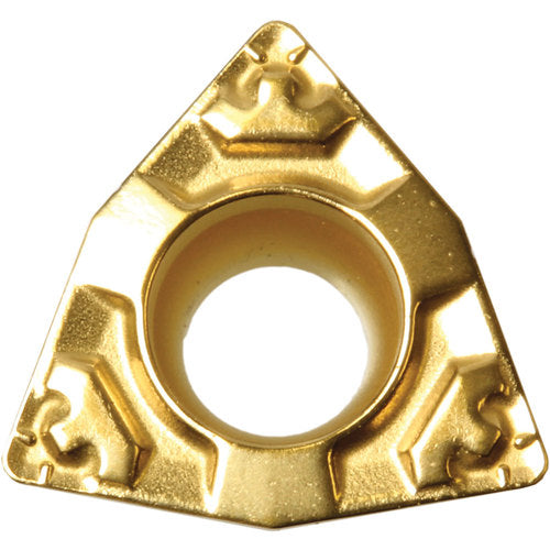 WPMT 321 GP PV720, 1/64″ Corner Radius, 1/8″ Thick, 3/8″ Inscribed Circle, TiCN (MEGACOAT NANO), 80 Degree Trigon, Turning Indexable Insert