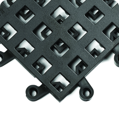 ErgoDeck Heavy Duty Open Egronomic TilesÂ 18" x 18" x 7/8" Thick (Black) - Industrial Tool & Supply