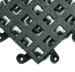 ErgoDeck Heavy Duty Open w/ GritShieldÂ Egronomic TilesÂ 18" x 18" x 7/8" Thick (Black) - Industrial Tool & Supply