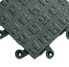 ErgoDeckÂ Heavy Duty Tiles SolidÂ with GritShield 18" x 18" x 7/8" Thick - Black - Industrial Tool & Supply