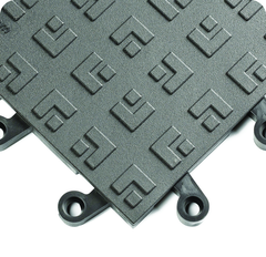 ErgoDeckÂ General Purpose SolidÂ Ergonomic Tiles - 8" x 18" x 7/8" Thick - Charcoal - Industrial Tool & Supply