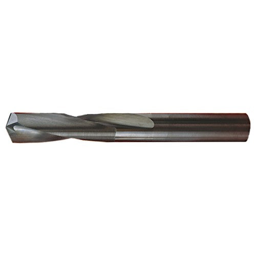 ‎#50 Dia. × 0.07″ Shank × 3/8″ Flute Length × 1-1/2″ OAL, Stub, 118°, Bright, 2xD Flute, Round Solid Carbide Drill - Exact Industrial Supply