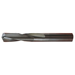 7/64″ Dia. × 0.109″ Shank × 5/8″ Flute Length × 2″ OAL, Stub, 118°, Bright, 2xD Flute, Round Solid Carbide Drill - Exact Industrial Supply