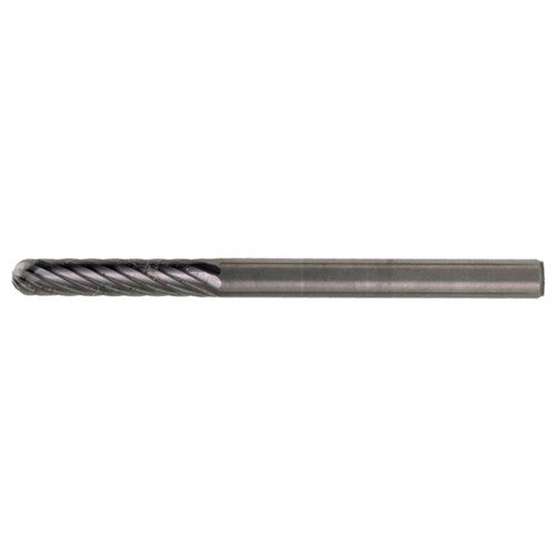 SC-42 Standard Cut Solid Carbide Bur-Cylindrical with Ball Nose - Exact Industrial Supply