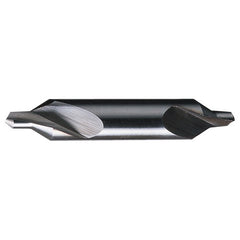 #3 × 2″ OAL 60 Degree Carbide Plain Center Drill Bright - Exact Industrial Supply