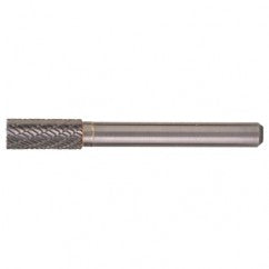 SB-5 Double Cut Solid Carbide Bur-Cylindrical with End Cut - Industrial Tool & Supply