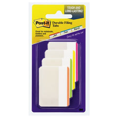 ‎Post-it Durable Tabs 686F-1BB 2 in. × 1.5 in. (50.8 mm × 38 mm) Beige Green Red Canary Yellow - Exact Industrial Supply