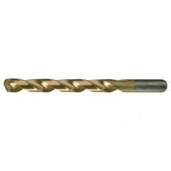 #8 RHS / RHC HSS-CO 8% (M42) 135 Degree Split Point Heavy Duty Cobalt Drill - TiN - Industrial Tool & Supply