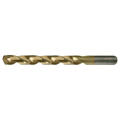 25/64 RHS / RHC HSS-CO 8% (M42) 135 Degree Split Point Heavy Duty Cobalt Drill - TiN - Exact Industrial Supply