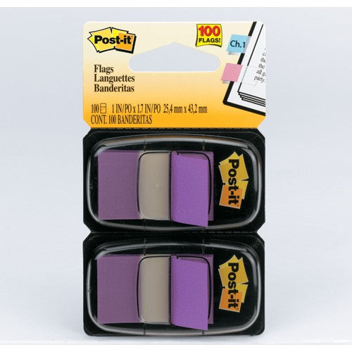 Post-it Flags 680-PU2 1″ × 1.7″ (2.54 cm × 4.31 cm) Purple 2-pk - Exact Industrial Supply