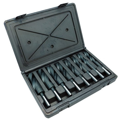 ‎9/16-1 RHS / RHC HSS 118 Degree Split Point 1/2″ Reduced Shank Silver & Deming Drill Set - Steam Oxide