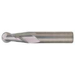 7/16″ Dia. × 7/16″ Shank × 3″ DOC × 6″ OAL, Carbide TiAlN, Spiral , 2 Flute, CW Helix, Round, Ballnose End Mill