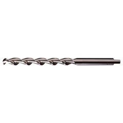 3/8 RHS / RHC HSS 118 Degree Notched Point HSS Parabolic Taper Length Drill - Bright - Exact Industrial Supply