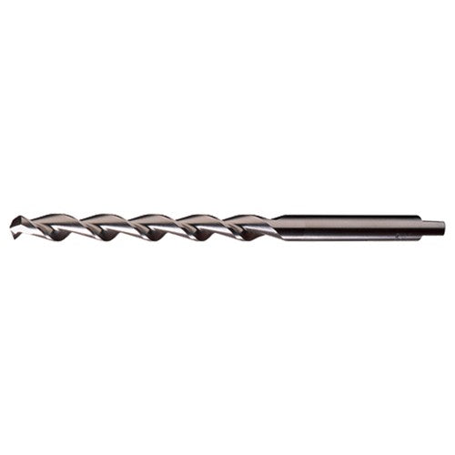 #50 RHS / RHC HSS 118 Degree Notched Point HSS Parabolic Taper Length Drill - Bright - Exact Industrial Supply
