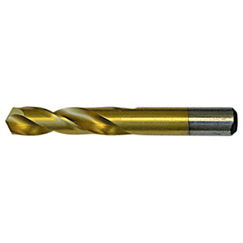 #8 RHS / RHC HSS 135 Degree Split Point Heavy Duty Screw Machine Drill - TiN - Exact Industrial Supply