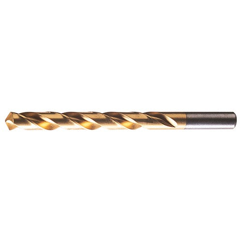 #6 RHS / RHC HSS 118 Degree Radial Point General Purpose Jobber Length Drill - TiN - Exact Industrial Supply