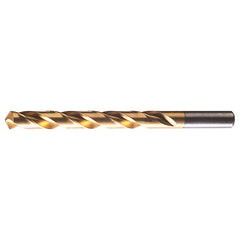 5.90mm RHS / RHC HSS 118 Degree Radial Point General Purpose Jobber Length Drill - TiN - Exact Industrial Supply