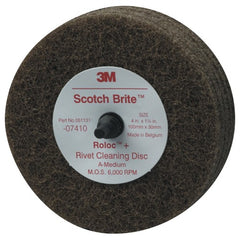 ‎Scotch-Brite Rivet Cleaning Disc 07410 4″ × 1-1/4″ A MED - Industrial Tool & Supply
