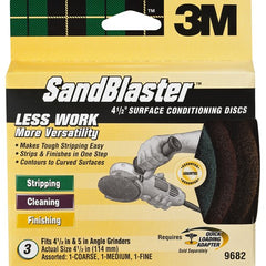 3M SandBlaster Surface Conditioning Discs 9682 4.5″ 3 asst disc/pk - Industrial Tool & Supply