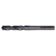15.00mm RHS / RHC HSS 118 Degree Split Point Silver & Deming Reduced Shank Drill - Steam Oxide - Exact Industrial Supply