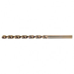 #52 RHS / RHC HSS-CO 8% (M42) 135 Degree Split Point Q-Cobalt Wide Land Parabolic Taper Length Drill - Straw / Gold Oxide - Industrial Tool & Supply
