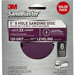 3M SandBlaster Sanding Discs 99623SB-ES 5″ × 8Hole 120 grit - Industrial Tool & Supply