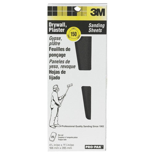 3M Drywall Sanding Sheet 99431NA 4 3/16″ × 11 1/4″ 150 Grit - Industrial Tool & Supply