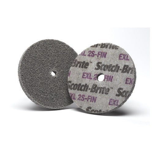 Scotch-Brite EXL Unitized Wheel XL-UW 2S Fine 3″ × 1/4″ × 1/4″ - Industrial Tool & Supply