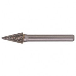 SM-5 Double Cut Solid Carbide Bur-Pointed Cone Shape - Industrial Tool & Supply