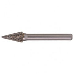 SM-5 Double Cut Solid Carbide Bur-Pointed Cone Shape - Industrial Tool & Supply