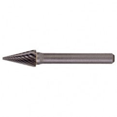 SM-42 Standard Cut Solid Carbide Bur-Pointed Cone Shape - Industrial Tool & Supply