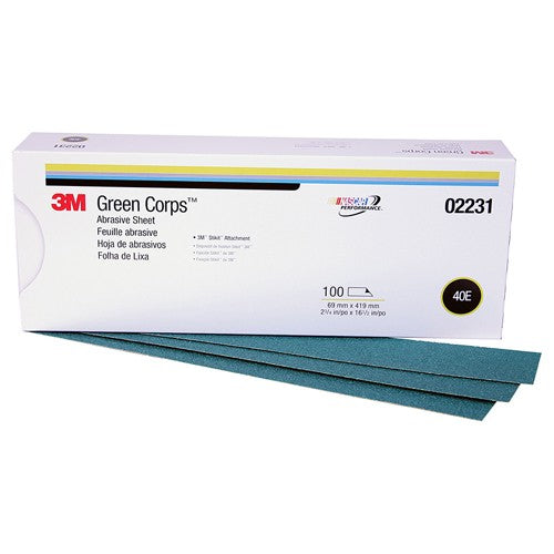 ‎3M Green Corps Stikit Production Sheet 02231 40 2-3/4″ × 16 1/2″ - Industrial Tool & Supply