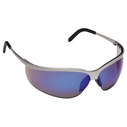 ‎3M Metaliks Sport Protective Eyewear. 11540-10000-20 Blue Mirror Lens Nickel Frame - Industrial Tool & Supply