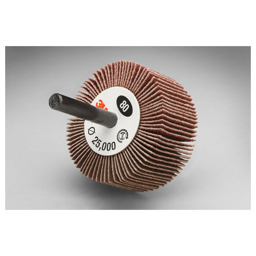 ‎3M Flap Wheel Type 83 244D 1-1/2″ × 1/2″ × 1/4″ 80 X-weight - Industrial Tool & Supply