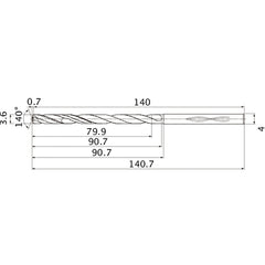 MHS0360L090B CARB DRILL