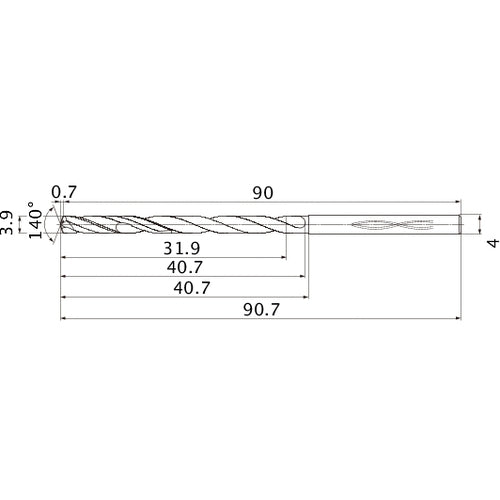 MHS0390L040B CARB DRILL