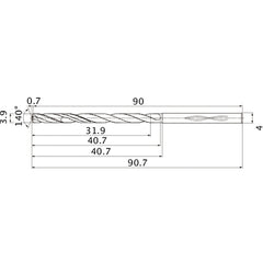 MHS0390L040B CARB DRILL