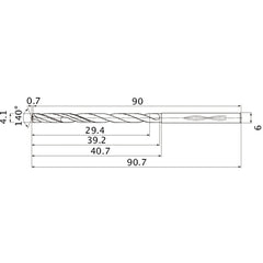 MHS0410L040B CARB DRILL