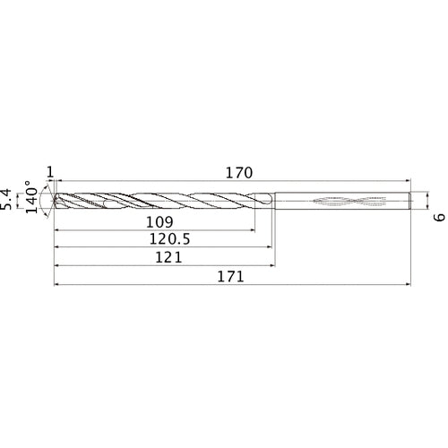 MHS0540L120B CARB DRILL