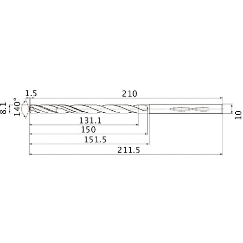 MHS0810L150B CARB DRILL