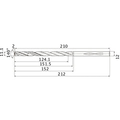 MHS1110L150B CARB DRILL