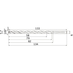 MNS0570X10DB CARB DRILL