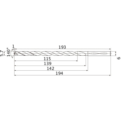 MNS0570X20DB CARB DRILL
