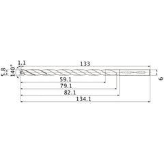 MNS0580X10DB CARB DRILL