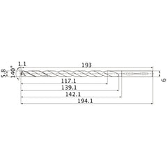 MNS0580X20DB CARB DRILL