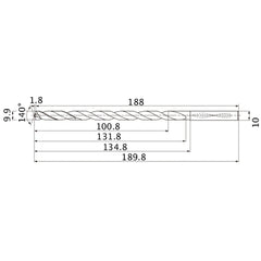 MNS0990X10DB CARB DRILL