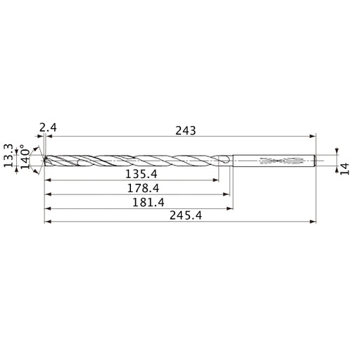 MVS1330X10S140 CARB DRILL