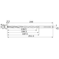 MVS1360X10S140 CARB DRILL