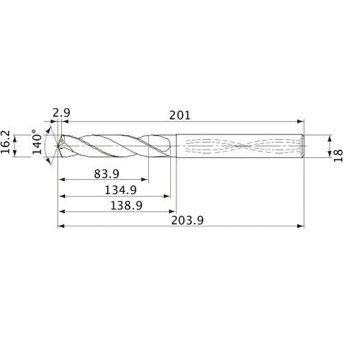 MVS1620X05S180 CARB DRILL