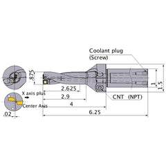 MVX0875X3C100 INDEXABLE DRILL